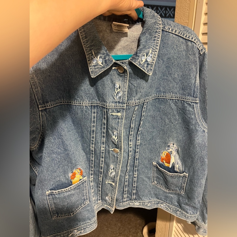 Disneys Lady & The Tramp embroidered Jean jacket